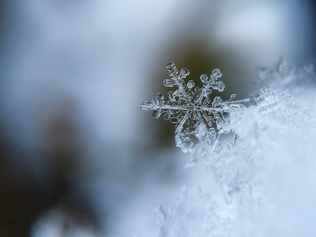 Snowflake close up